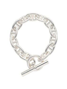 Hermes Chaine D'ancre TGM Silver Bracelet
